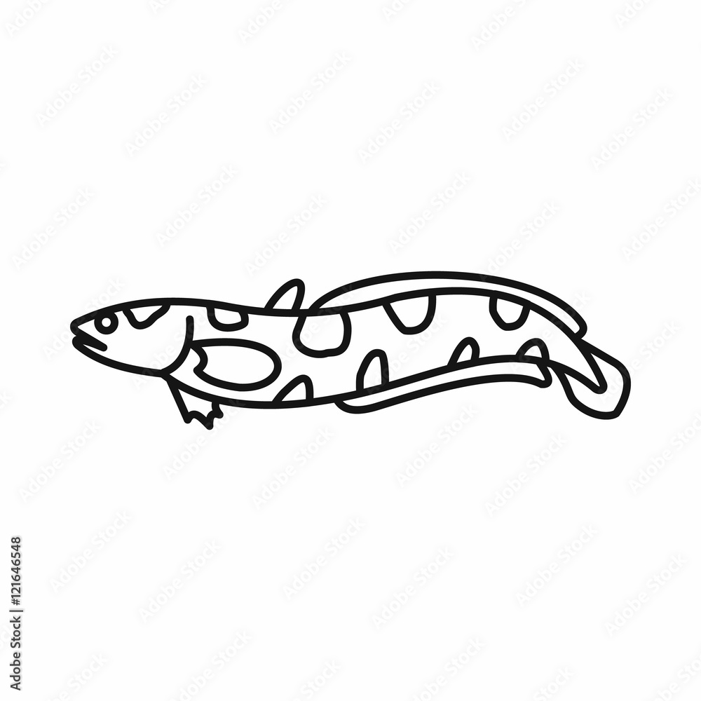 Anarhichas fish icon in outline style isolated vector illustration Anarhichas fish icon in outline style isolated vector illustration