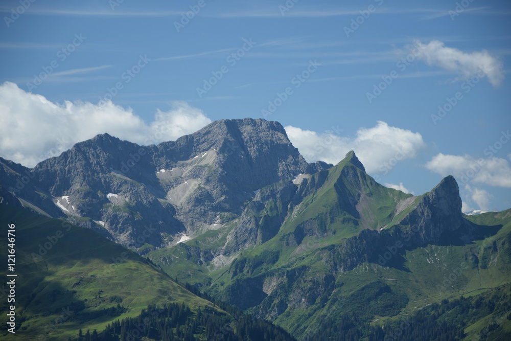 Blick vom Diedamskopf zum Zitterklapfen Blick vom Diedamskopf zum Zitterklapfen