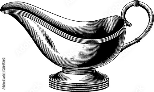 Schilderij op canvas Vintage image gravy boat