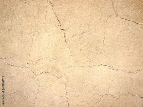 Background texture of old beige gray painted plaster wall with c
