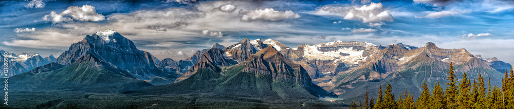 Naklejka Kanada Rocky Mountains Panorama pejzaż widok