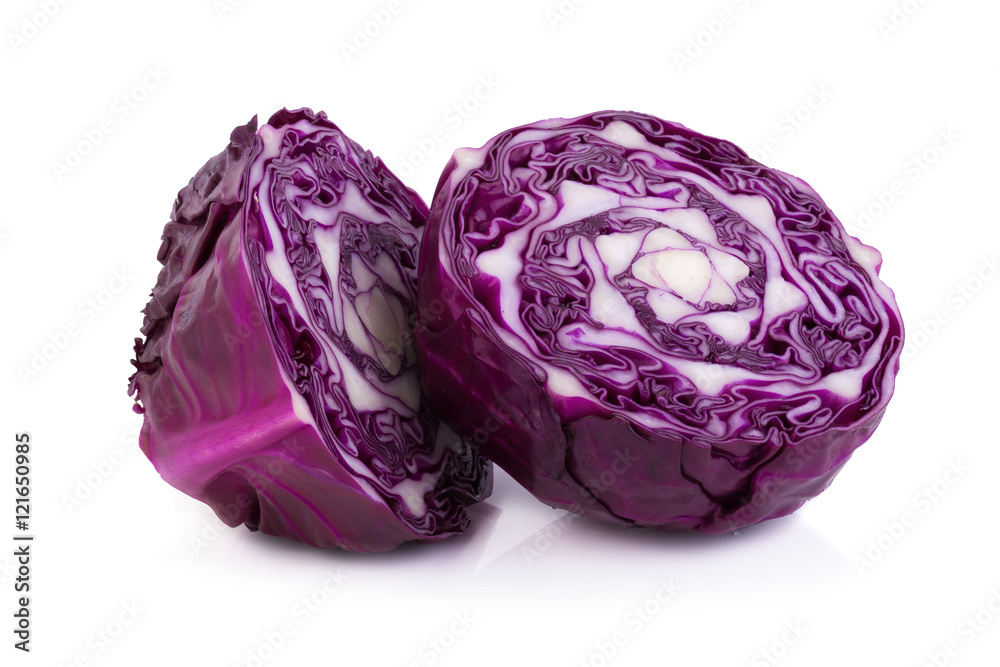 red cabbage isolated on white red cabbage isolated on white