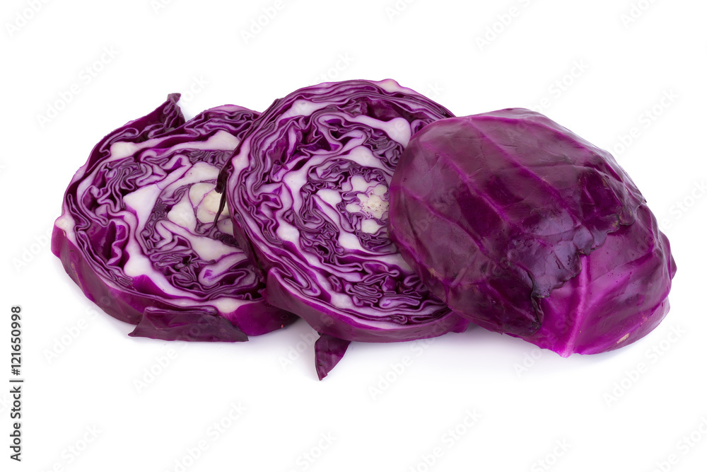 red cabbage isolated on white red cabbage isolated on white