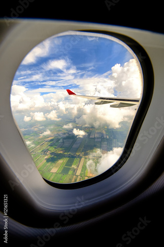 Airplane travel at Thailand.