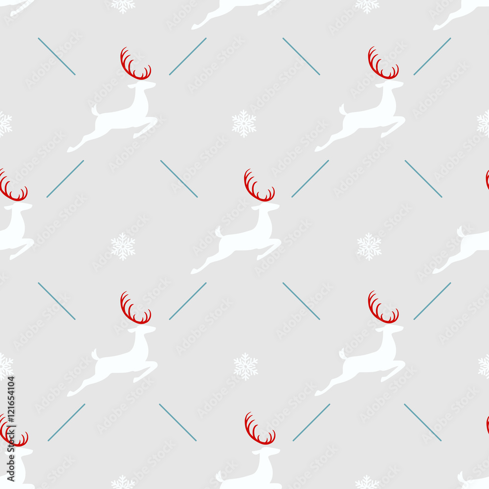 Naklejka Christmas pattern, seamless design. Merry card decorat