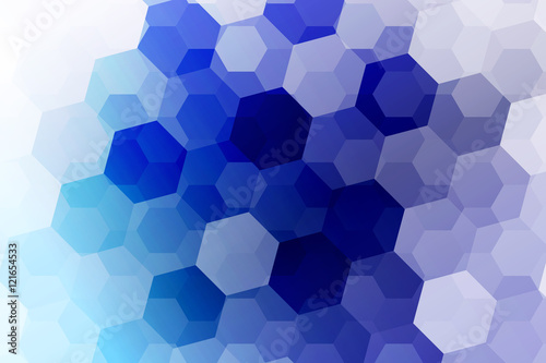 fantasy hexagons on a blue color background. vector.