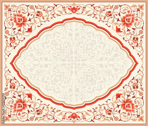 Floral frame in arabic style