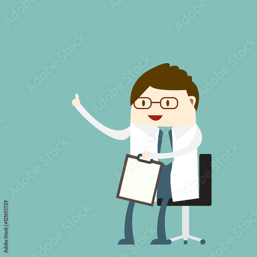 Doctor cartoon charater .