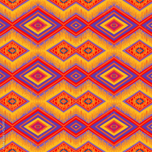 Ethnic zigzag pattern in retro colors  aztec style