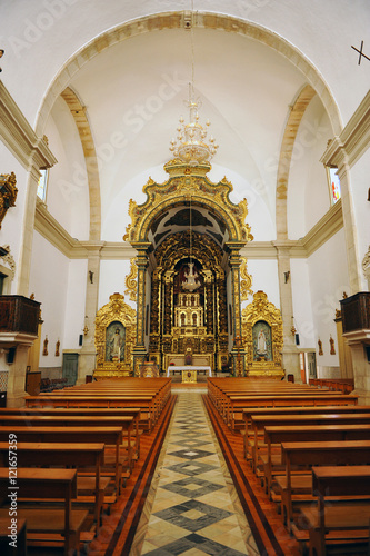 Inside the church of the Rosary in Olhao, Algarve, south of Portugal