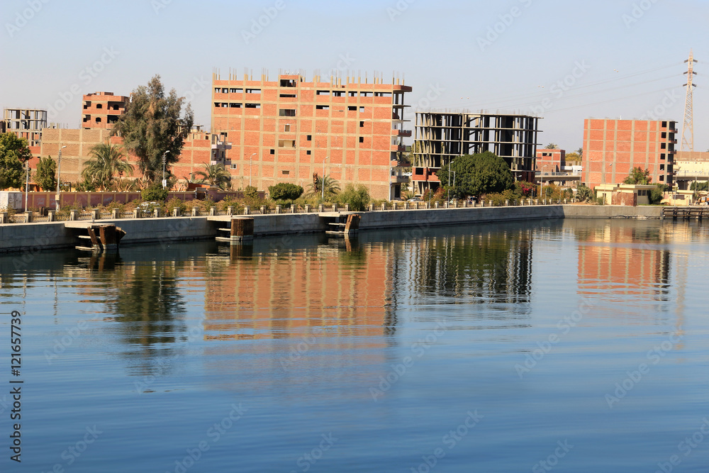 Fototapeta premium Unfinished construction in Esna, Egypt