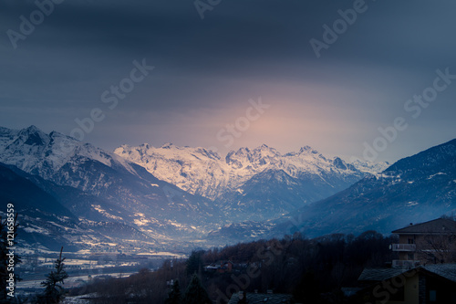 mountain scenery, mountains of Valle d'Aosta, Italian Alps.