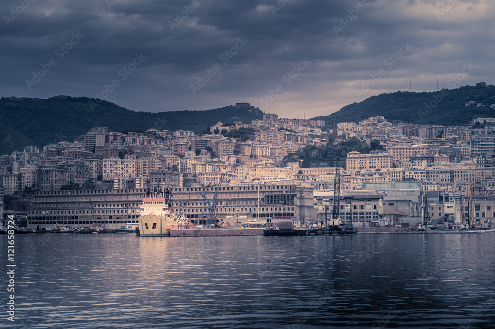 Obraz premium Port of Genoa in Italy