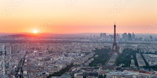 Coucher de soleil sur Paris.