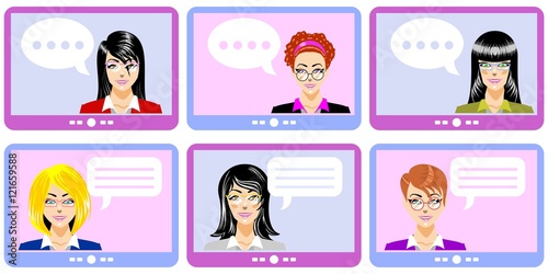 Professional Women with eyeglasses