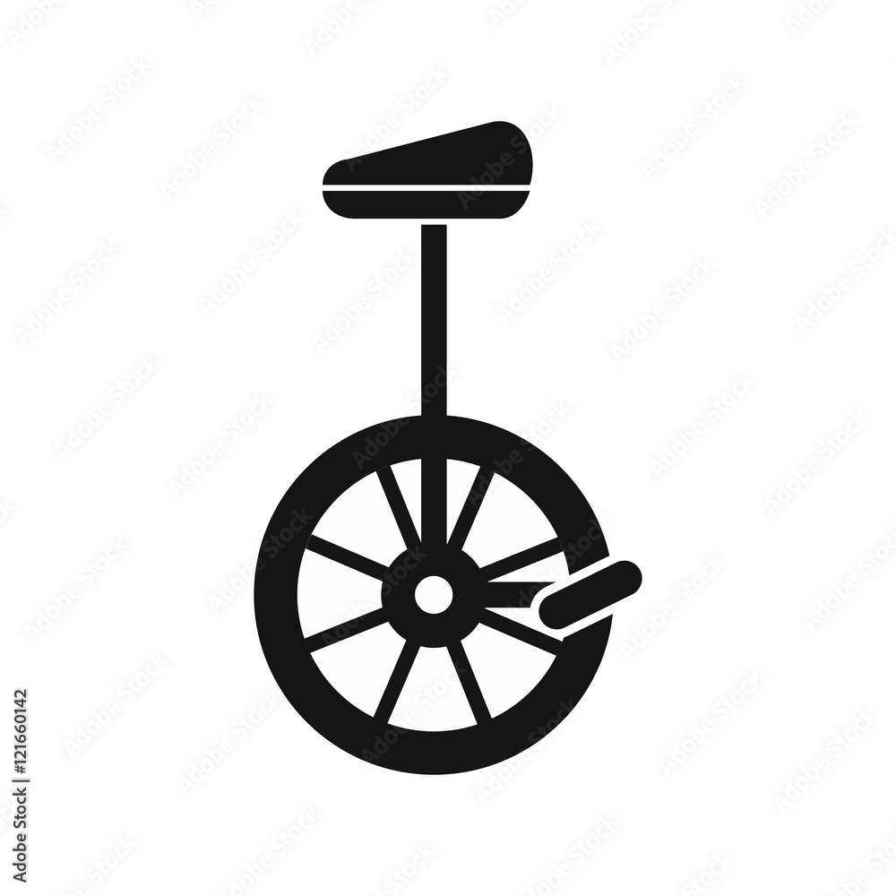 Unicycle icon in simple style on a white background vector illustration
