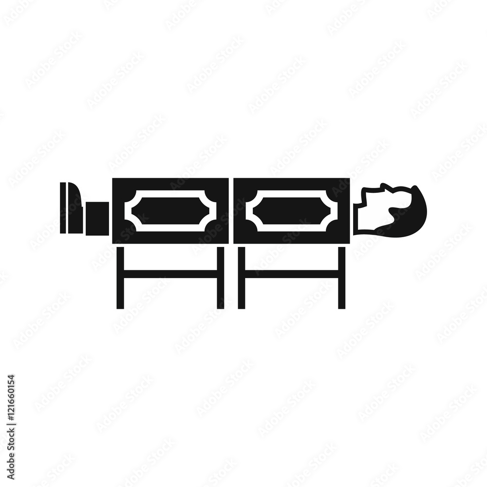 Magician sawing box icon in simple style on a white background vector illustration Magician sawing box icon in simple style on a white background vector illustration