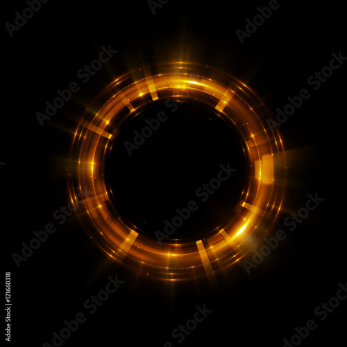 Abstract ring background with luminous swirling backdrop. Glowing spiral. The energy flow tunnel. Shine round frame with light circles light effect. Glowing cover. Space for your message.