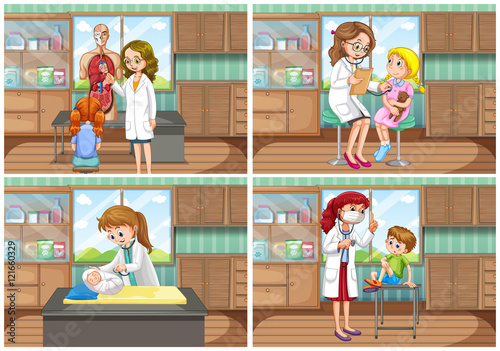 Doctor and patient at clinic