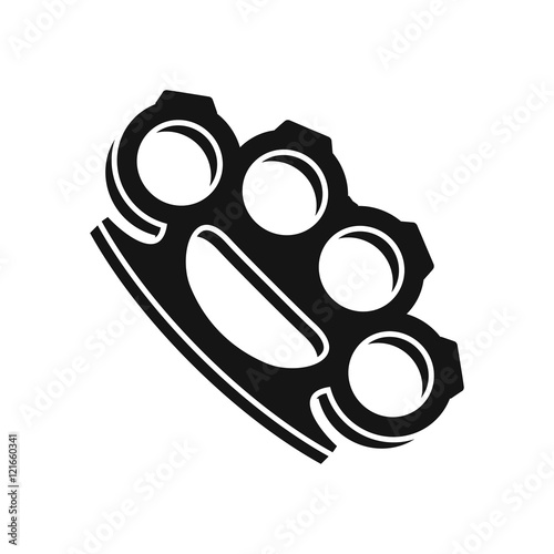 Brass knuckles icon in simple style on a white background vector illustration