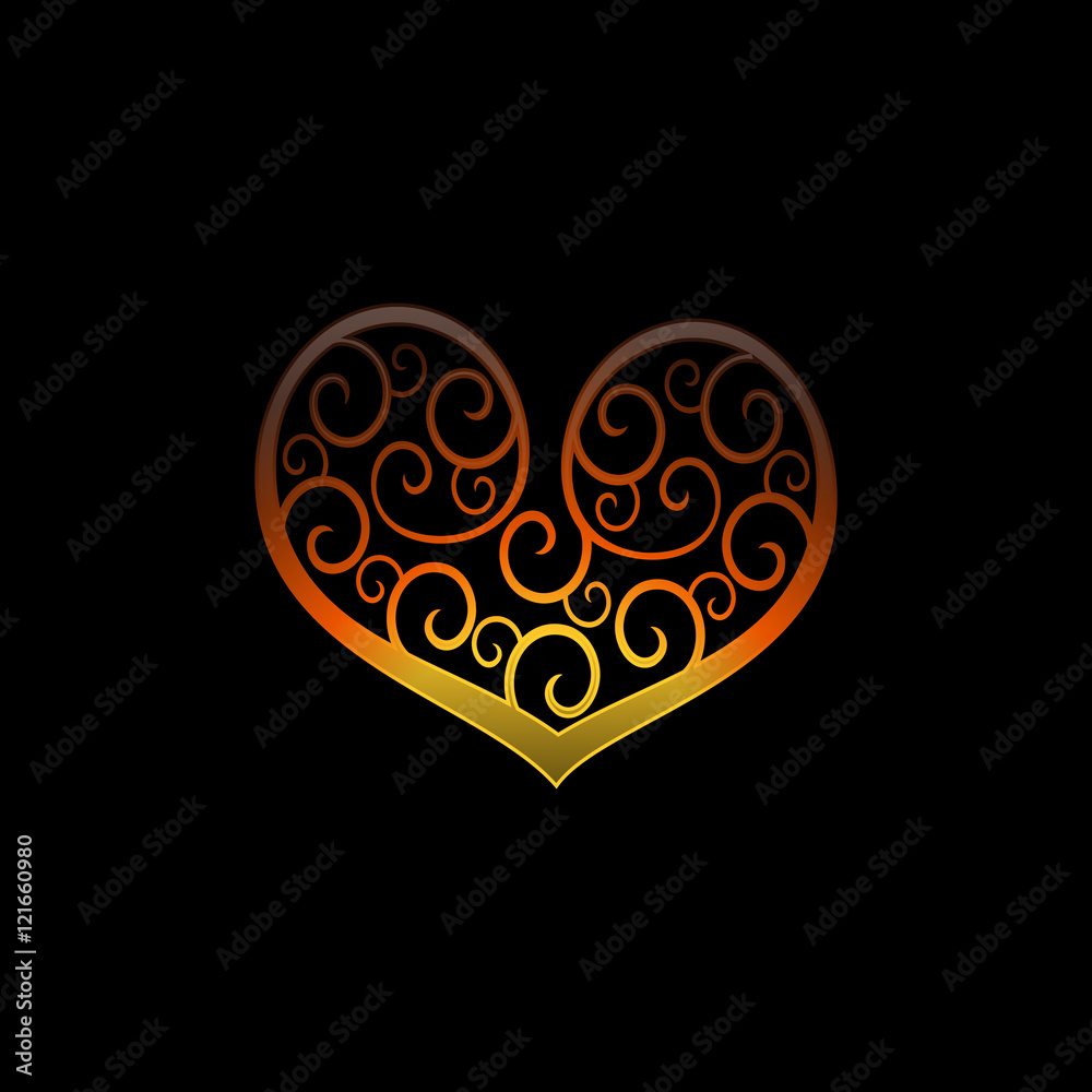 Heart Branch Logo Vector Image Icon Heart Branch Logo Vector Image Icon