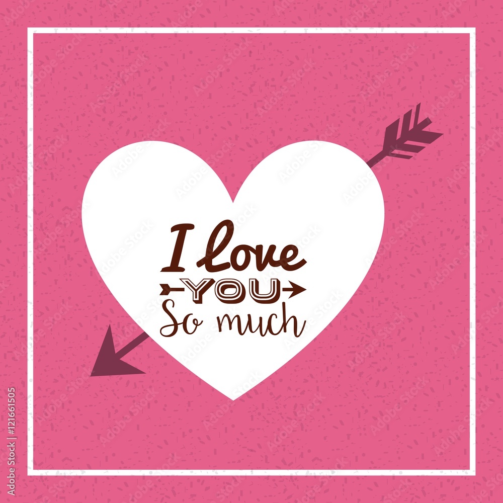 love romantic card isolated vector illustration design
