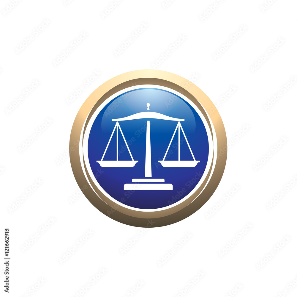 Modern Justice Scale Circle Logo Vector Image Icon Modern Justice Scale Circle Logo Vector Image Icon