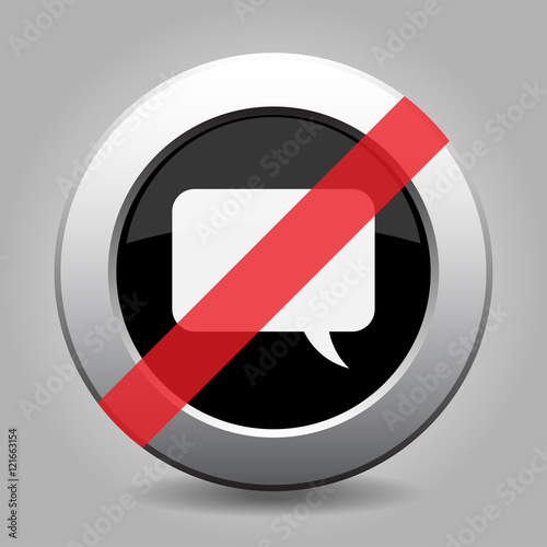 gray chrome button - no speech bubbles