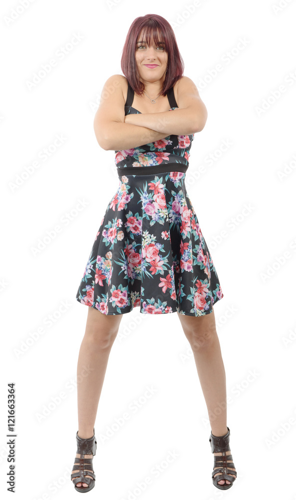 beautiful young woman with a floral dress beautiful young woman with a floral dress