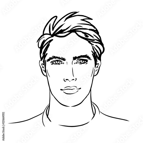 Hipster. Vector of a man face