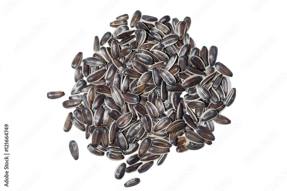 Top view of sunflower seeds Top view of sunflower seeds