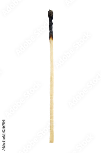 Wooden used burnt match