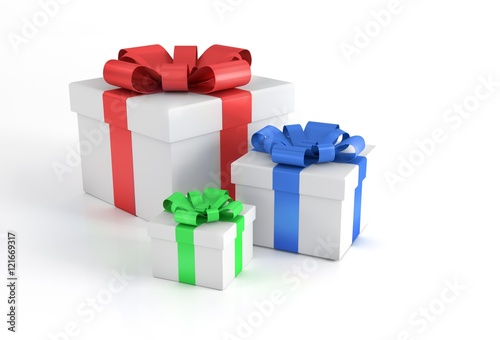 Gift Boxes 3D Illustration