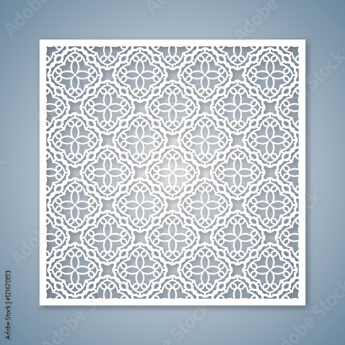 Laser cutting template for greeting cards