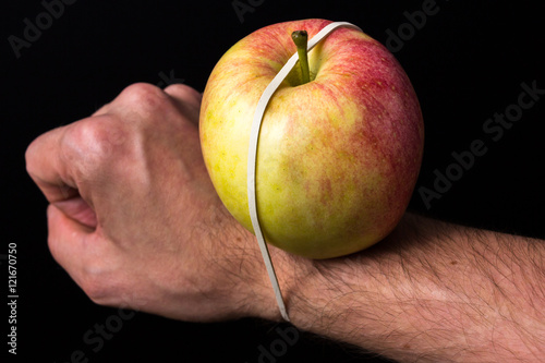 Apfel als Uhr. photo