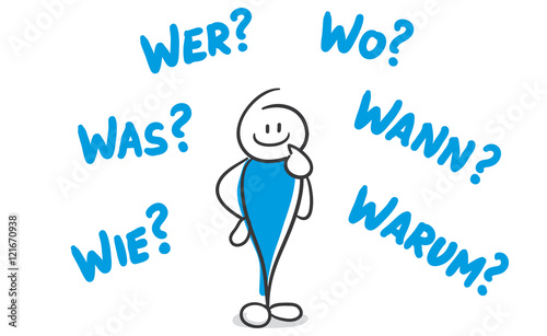 Stick Figure Series Blue / Fragen