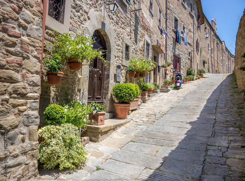 Beautiful street of Cortona  Tuscany