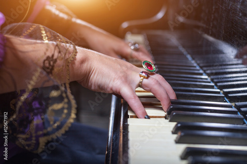 Woman playing the piano