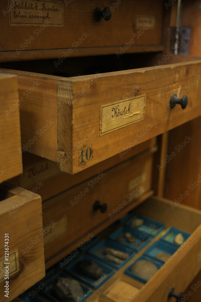 Vintage laboratory drawers