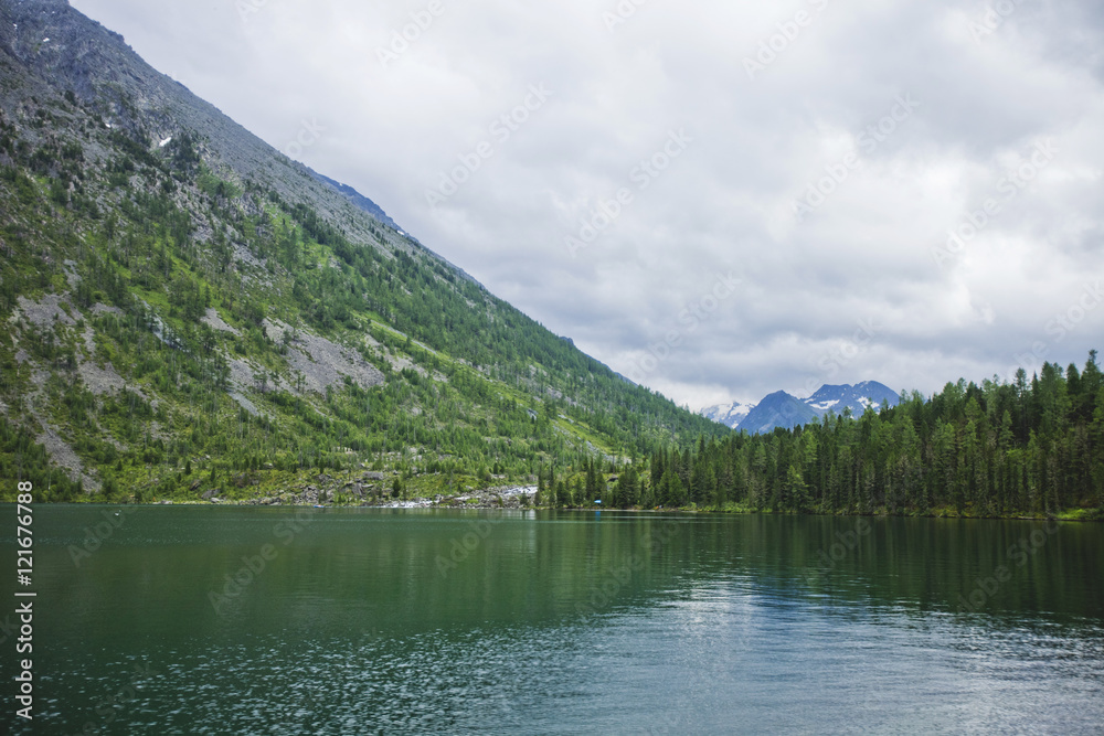 Multinskiye lake, Altai mountains landscape.
