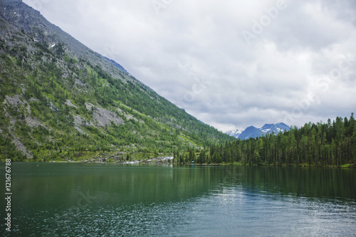 Multinskiye lake  Altai mountains landscape.