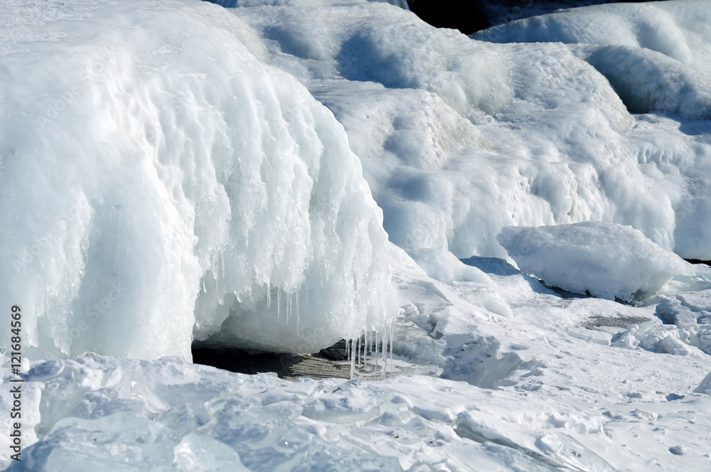 Melting glaciers. global warming. Used toning of the photo. 