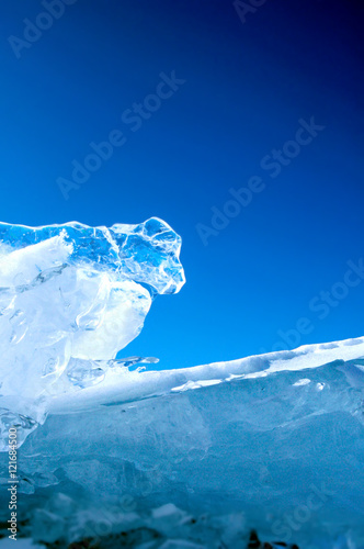 nice blue crystals of clear Baikal ice