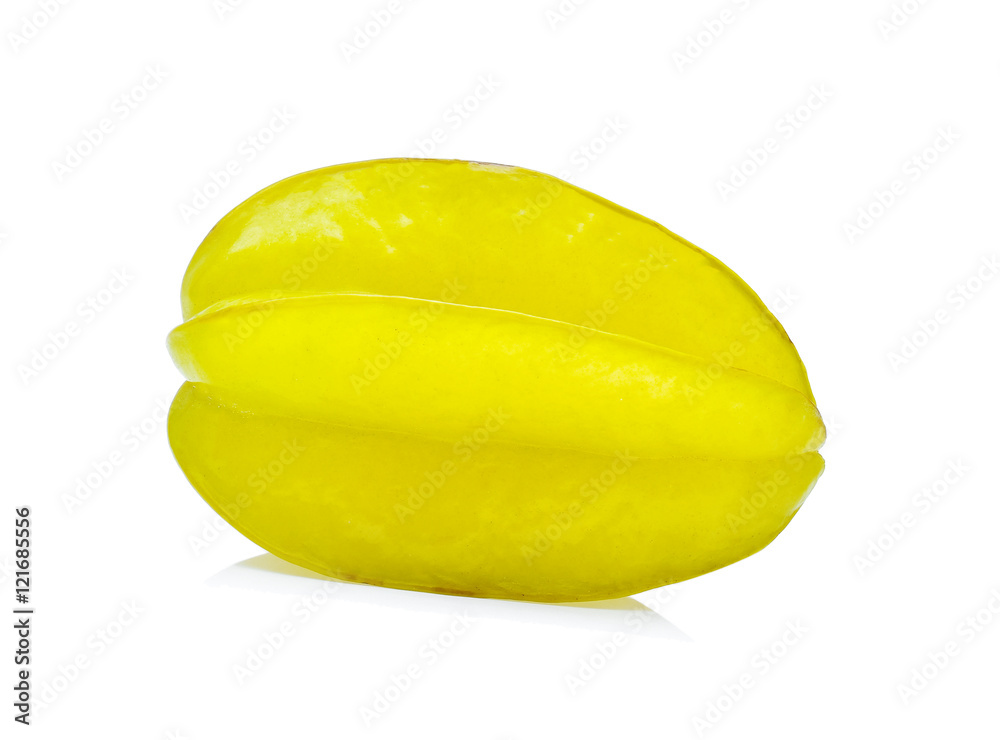 Star apple on white background Star apple on white background
