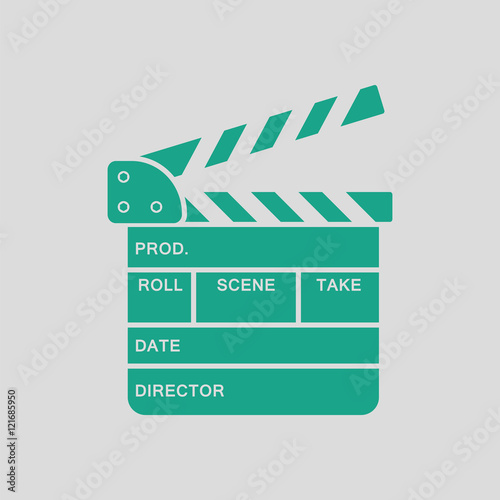 Movie clap board icon