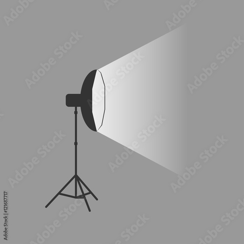 vector photographer studio lighting equipment icon 