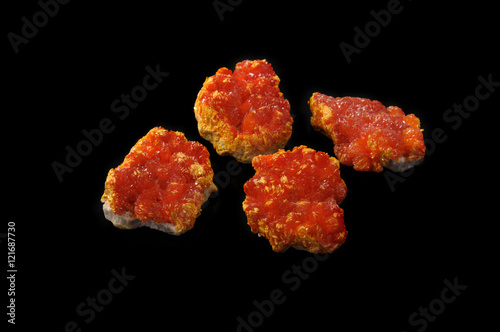 auripigment gemstone , photo toned, soft focus 