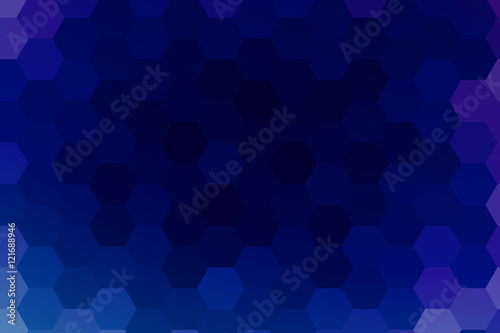 hexagons on a blue background. geometric pattern with gradient. vector