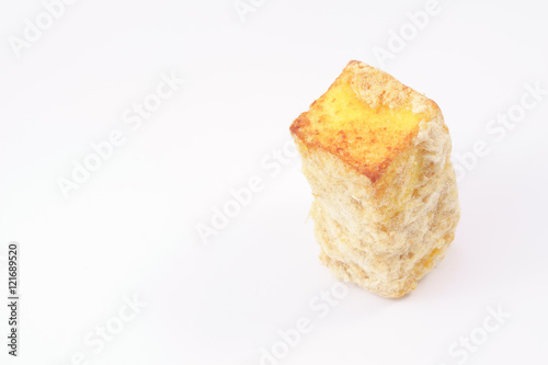 Long loaf with shredded pork and butter