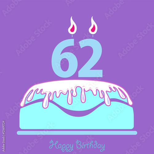tort urodzinowy, Birthday card with cake